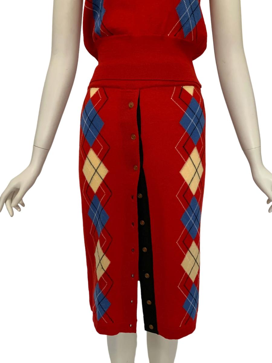 1980s Vivienne Westwood Argyle Knit Set product image