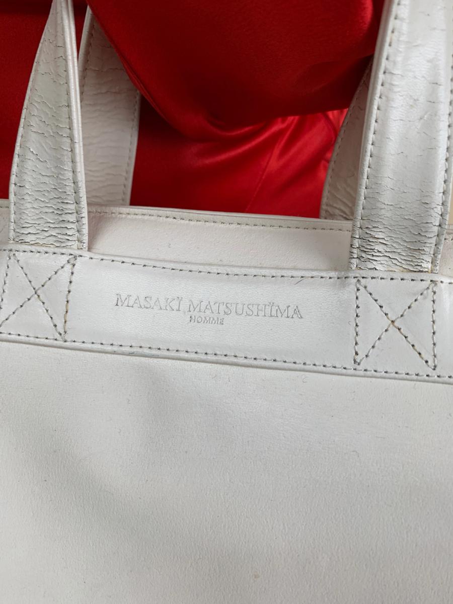 90s Masaki Matsushima Homme Leather Bag with Photorealistic Leaf Print product image