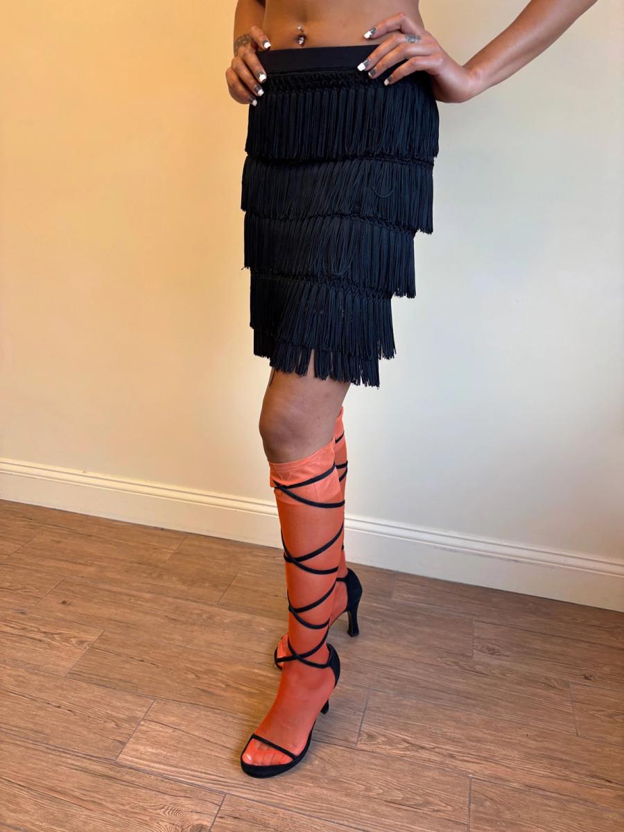 80s Helen Storey Fringe Skirt product image