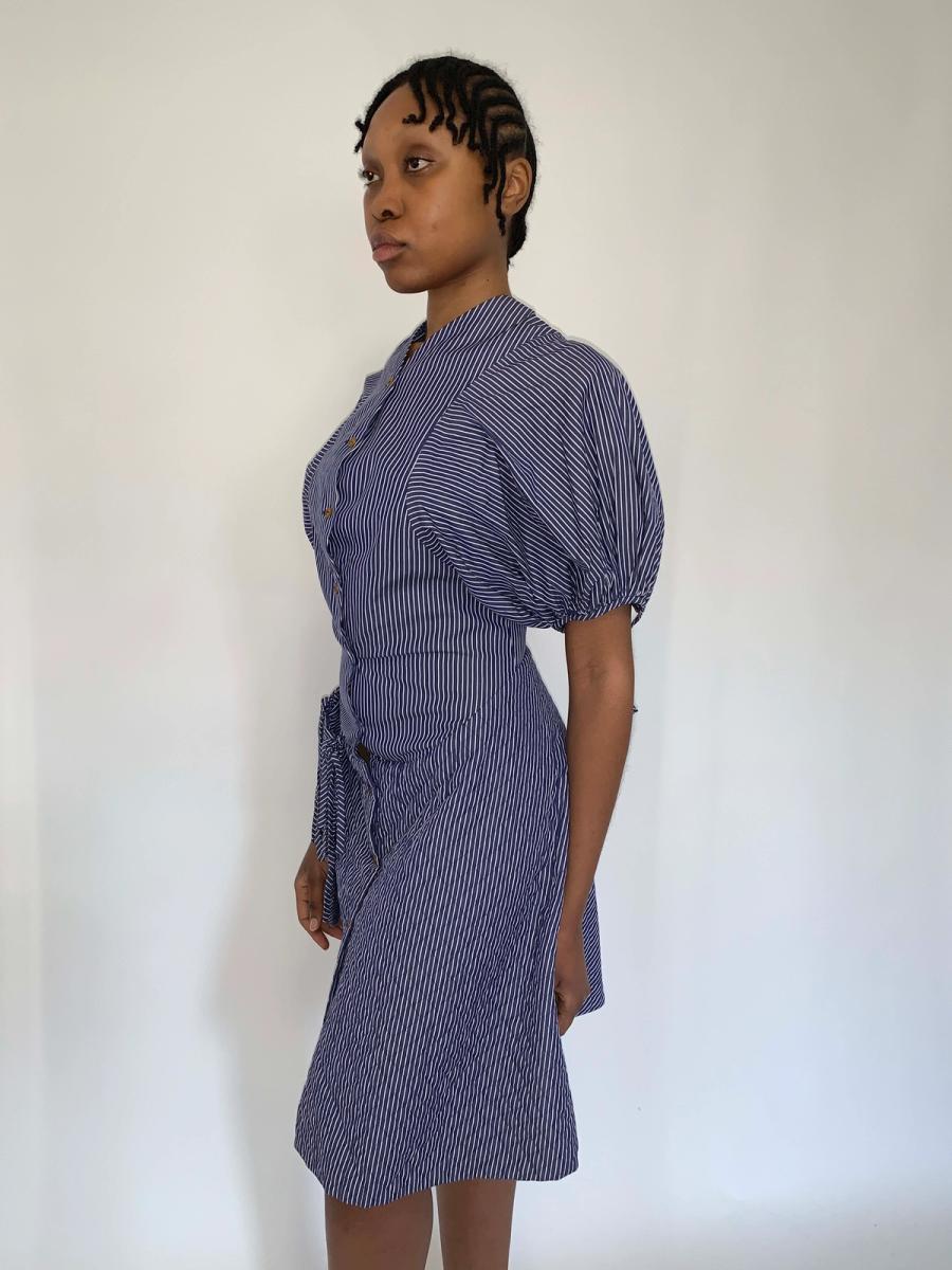 Spring/Summer 1996 Vivienne Westwood Striped Quilted Dress product image