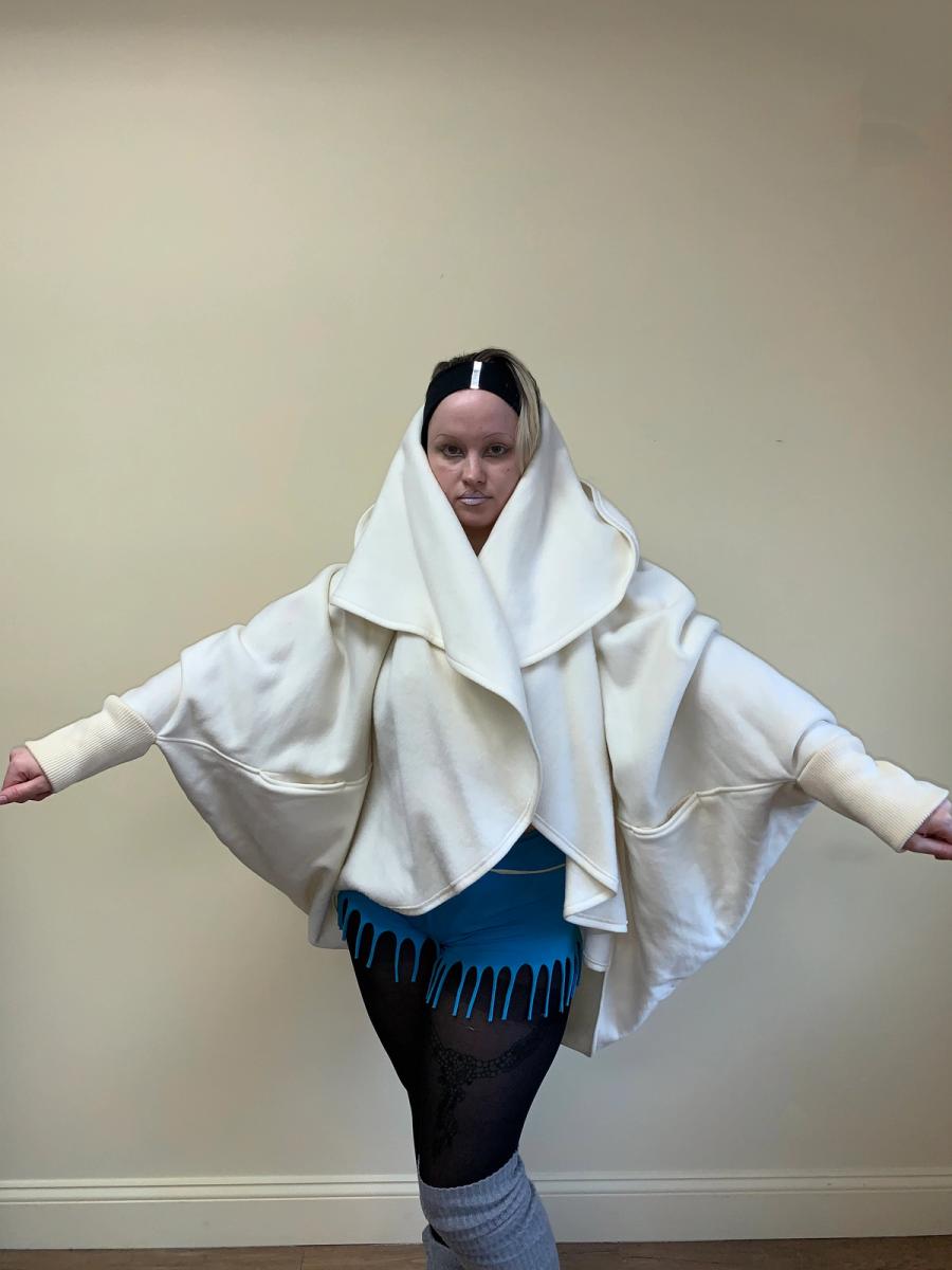 Norma Kamali 1980s Fleece Cocoon Coat product image