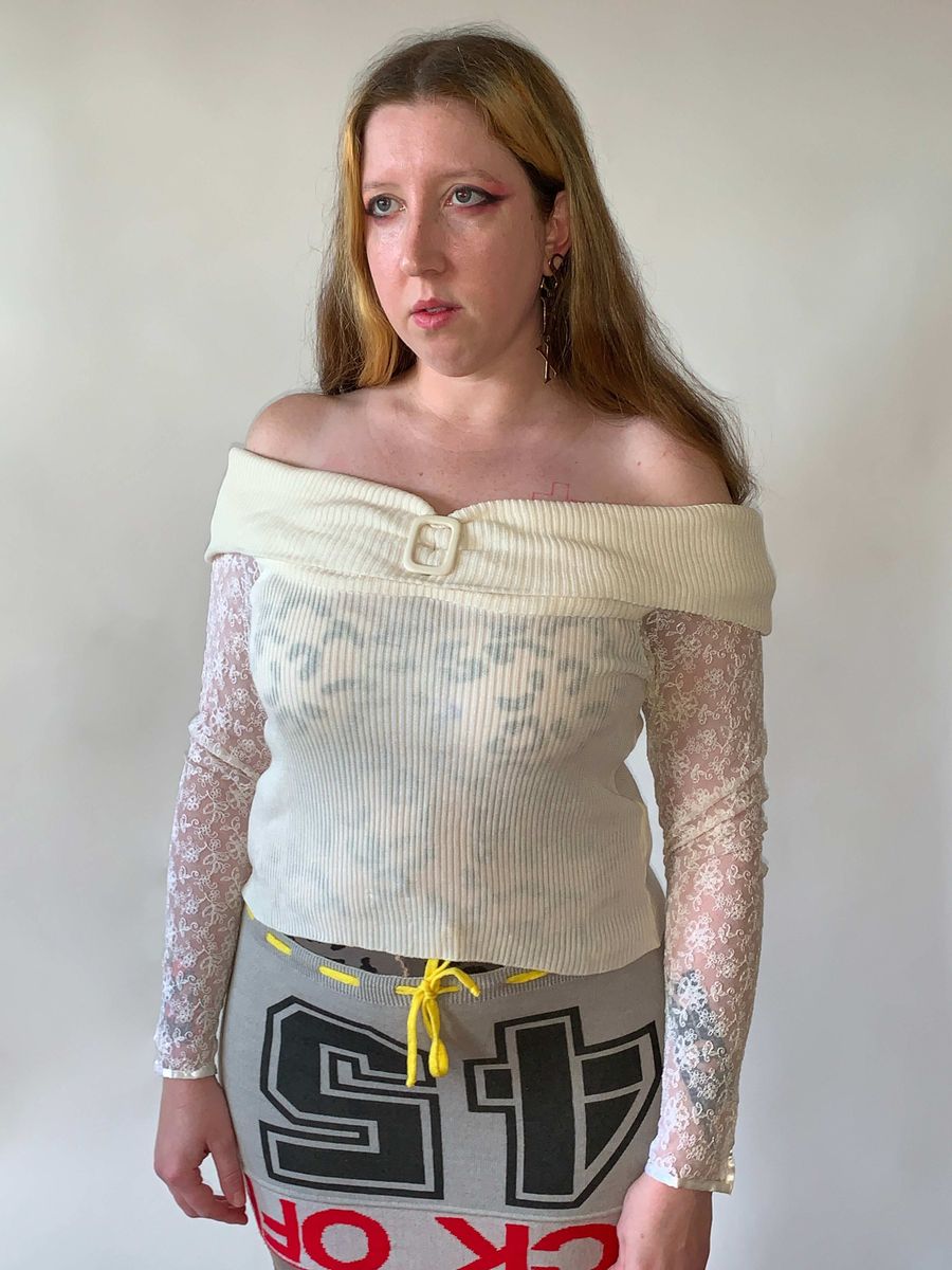 80s Atsuki Onishi White Lace Top product image