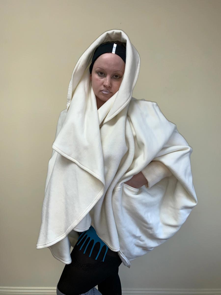 Norma Kamali 1980s Fleece Cocoon Coat product image