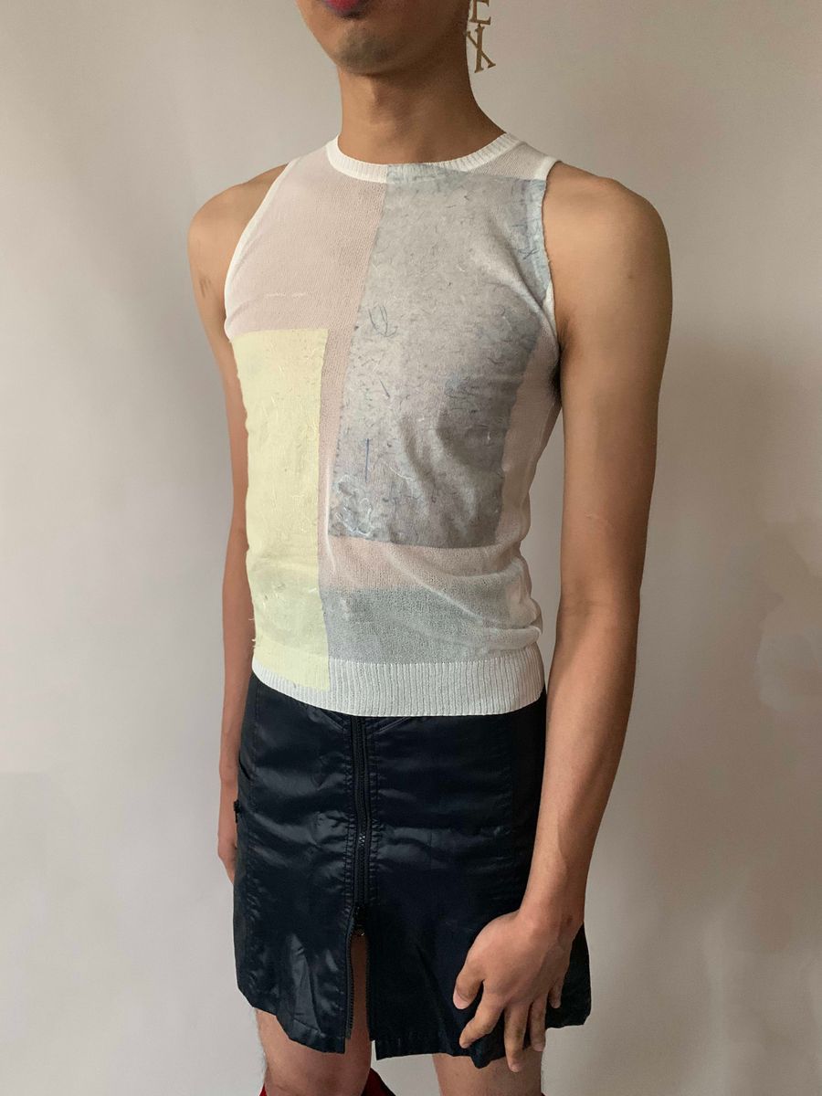 Kyoichi Fujita Paper Transfer Knit Top product image