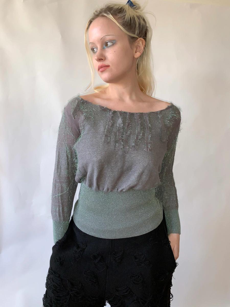 Vivienne Westwood Shredded Irregular Lurex Sweater product image