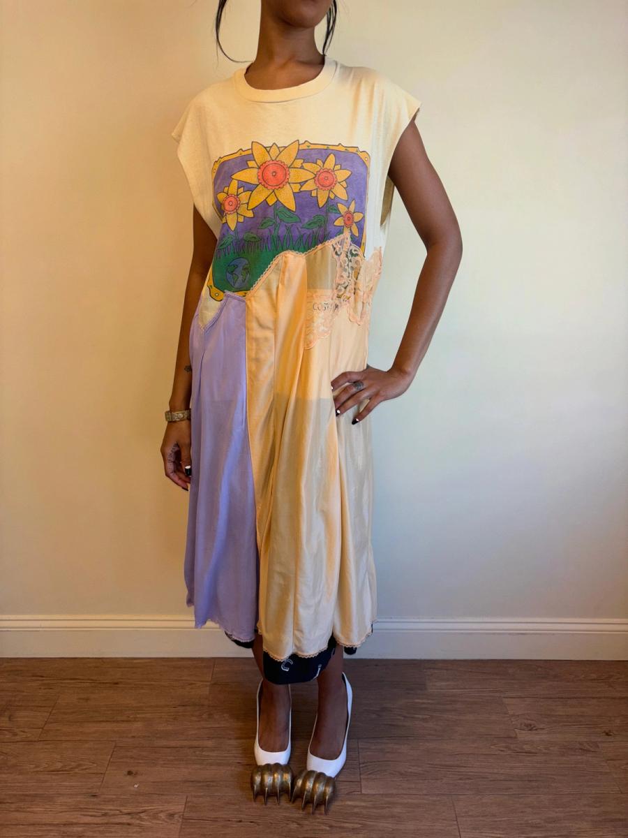 Yeah Right!! Flower Tee and Lingerie Slip Dress product image
