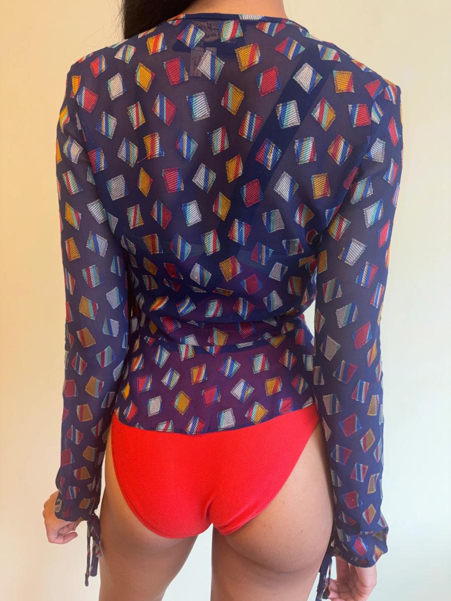 1970s Crowther's of Manchester Traffic Light Slinky Top product image