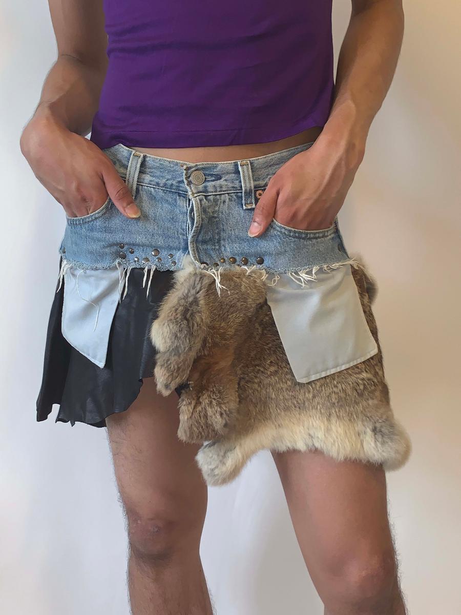 Tomoki Yurita Mini Overskirt with Fur  product image