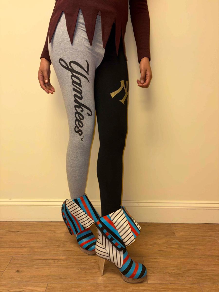 Bernhard Willhelm Striped Boots With Metallic Heel  product image