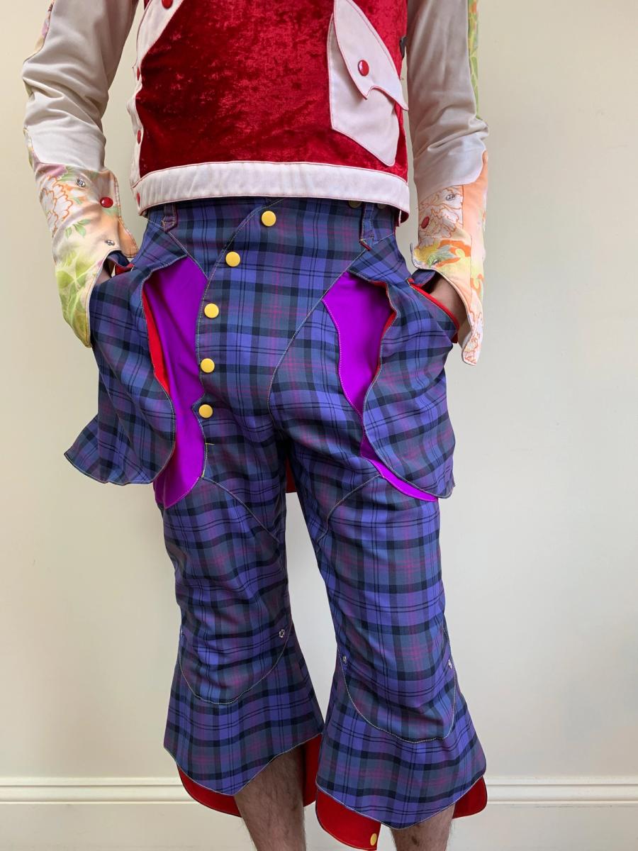 Takuya Angel Wing-like Tartan Pants product image