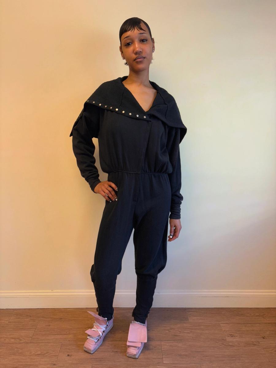 1980s Norma Kamali OMO Snap Sweatshirt Suit product image