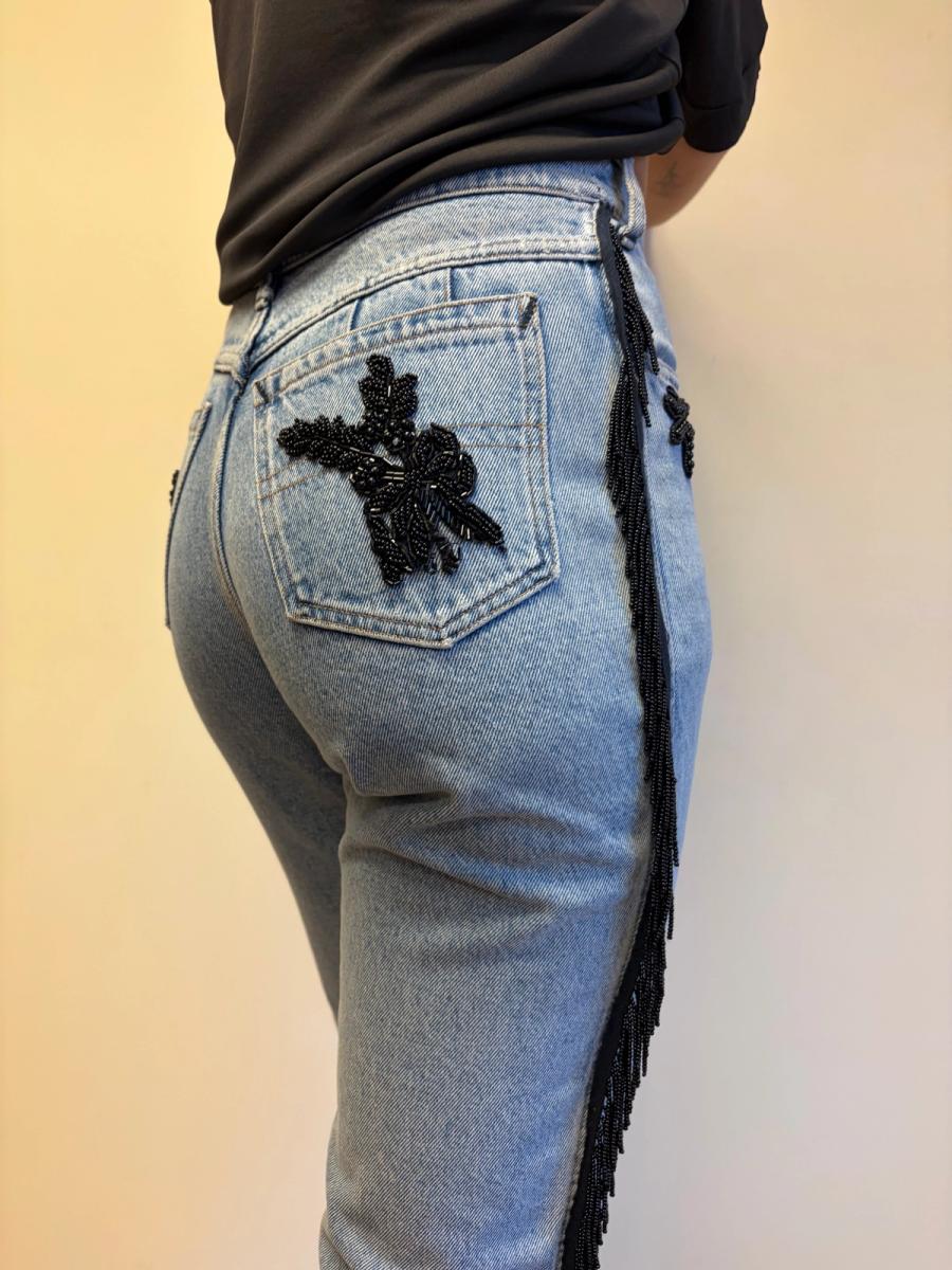 90s Katharine Hamnett Beaded Jeans product image