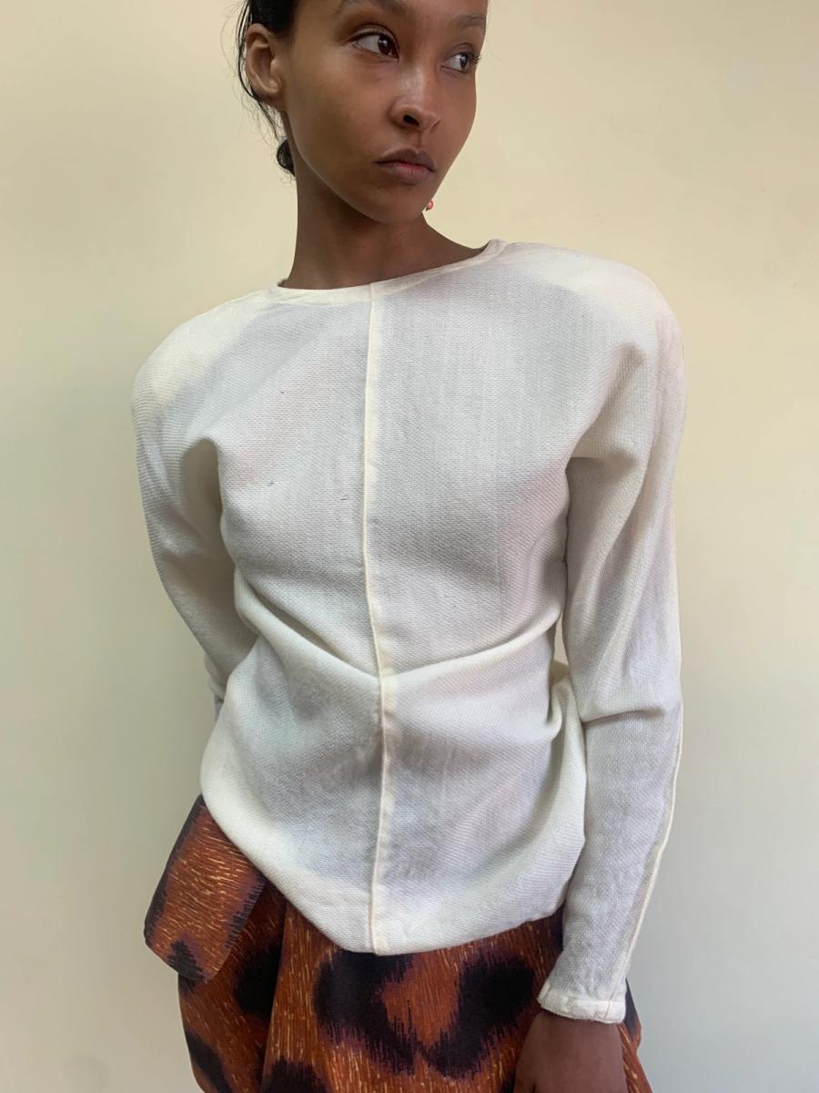 1980s Gianni Versace Dramatic Shoulder Blouse product image