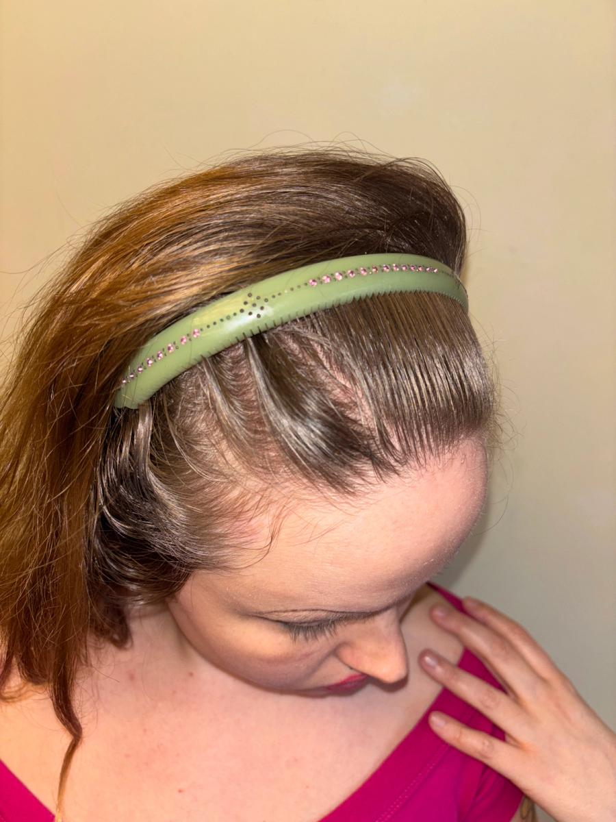 1940s French Early Plastic Chartreuse Hair Comb product image