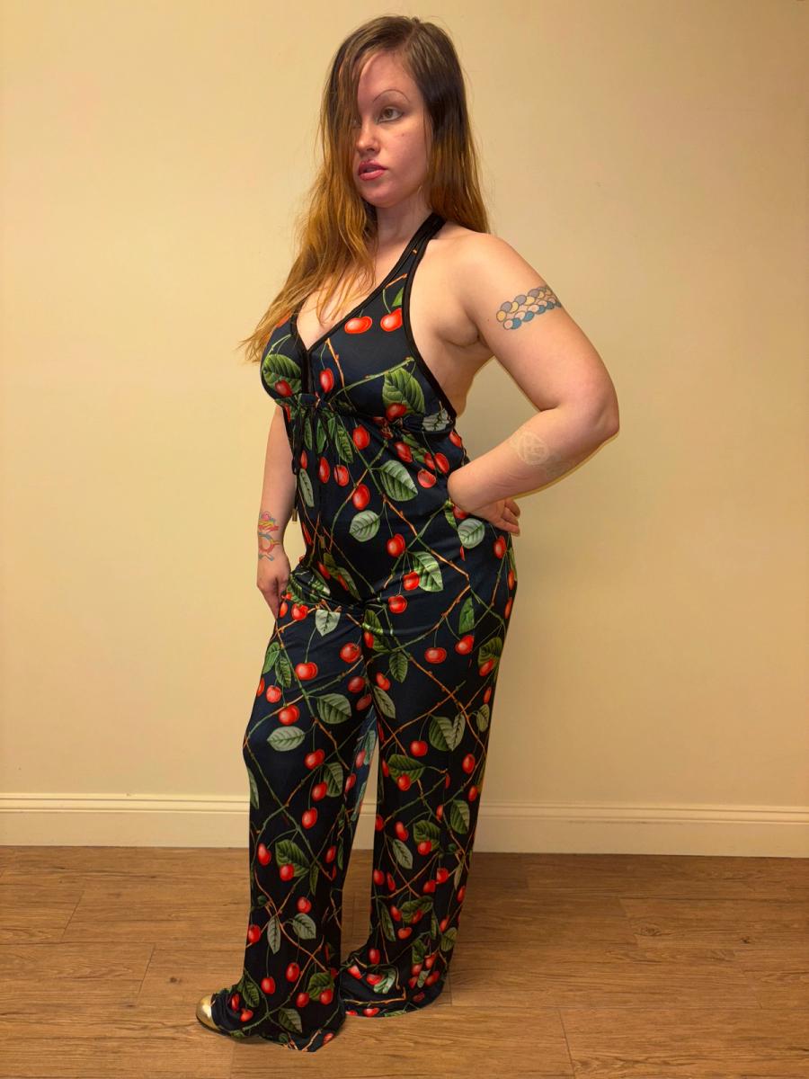 Galliano 30's Inspired Cherry Jumpsuit product image