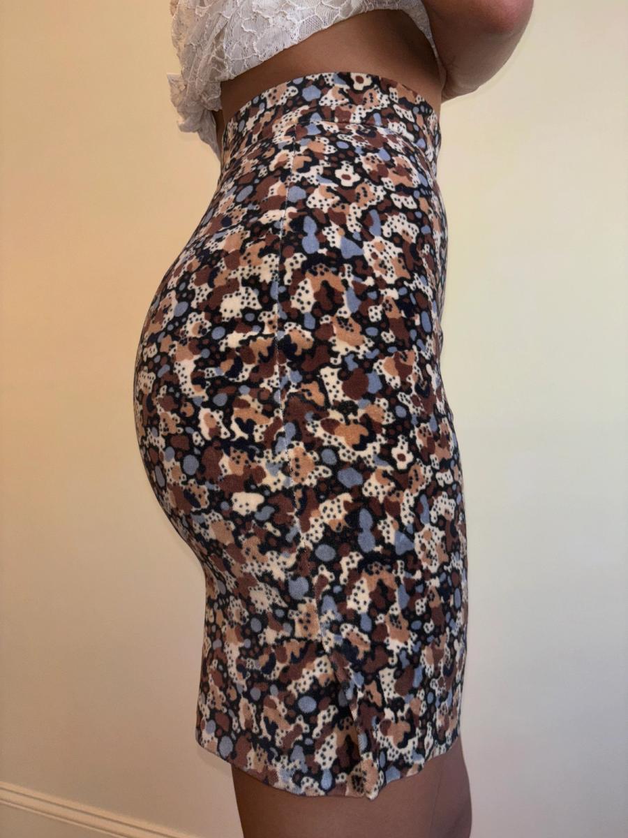 1999 Vivienne Westwood Gold Label Stretch Velour Pencil Skirt product image