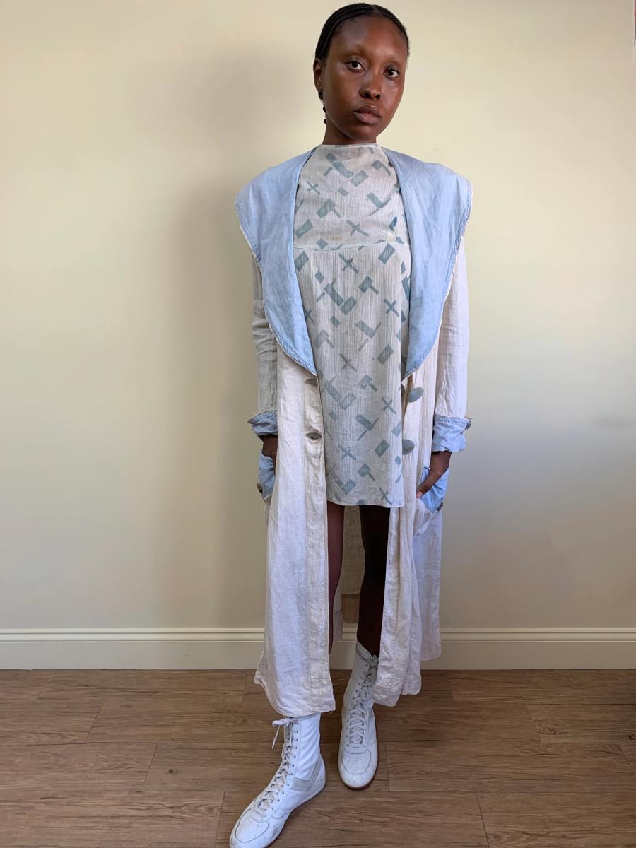 Edwardian Duster with Baby Blue Accents product image