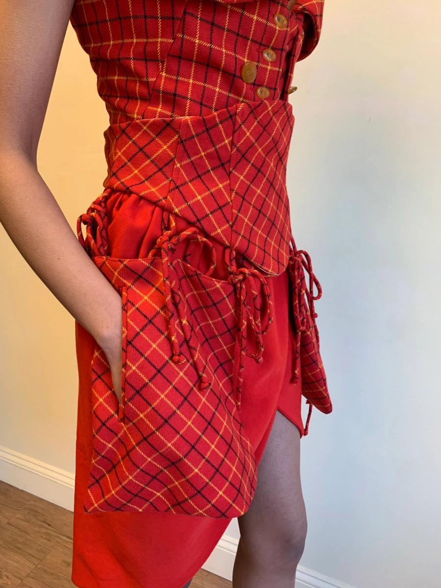 1996 Vivienne Westwood 'Vive la Cocotte' Tartan Waist Corset product image