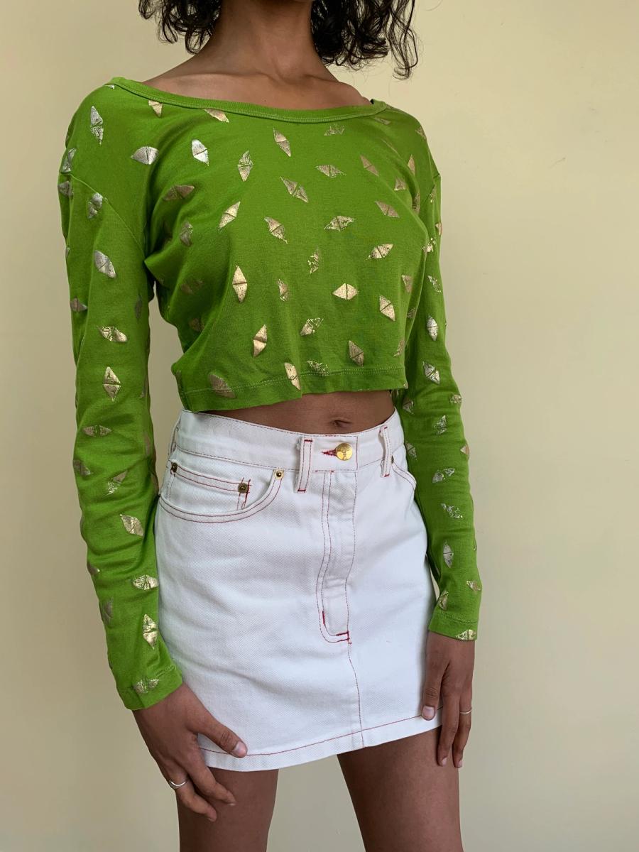 Gaultier Top With Textured Gold Printing product image