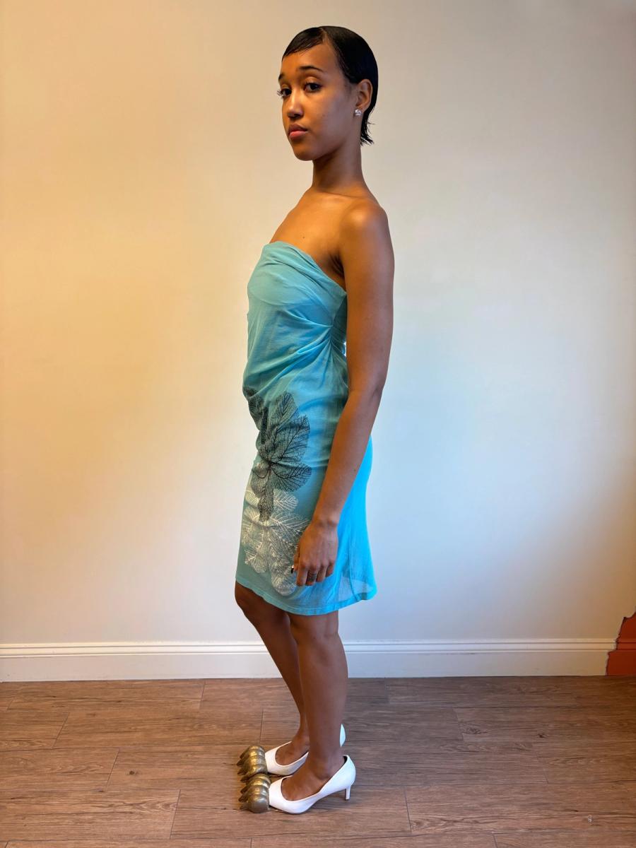 Plein Sud Leaf Print Tube Dress product image