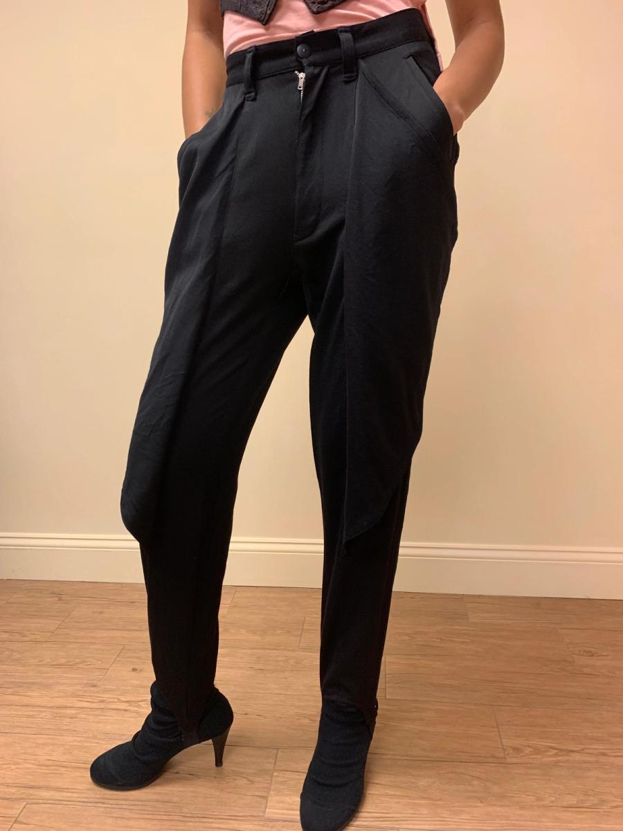 Kansai Yamamoto Stirrup Pants With Buttoning Winged Detail product image