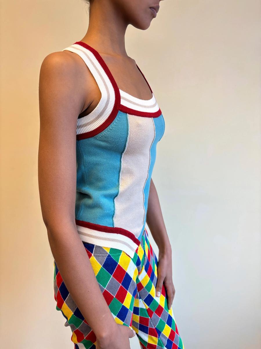 Plein Sud Knit Patchwork Tanktop product image