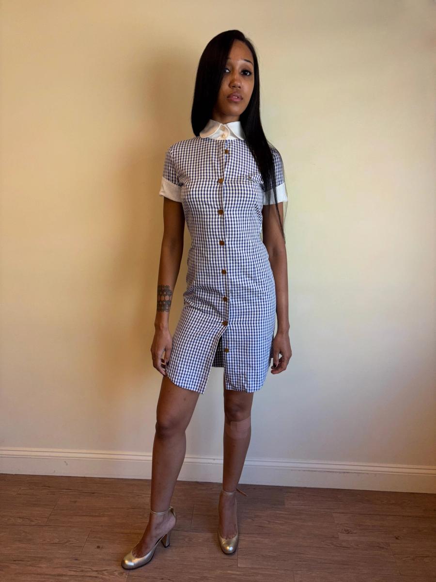 90s Vivienne Westwood Checked Dress with Hi-Collar  product image