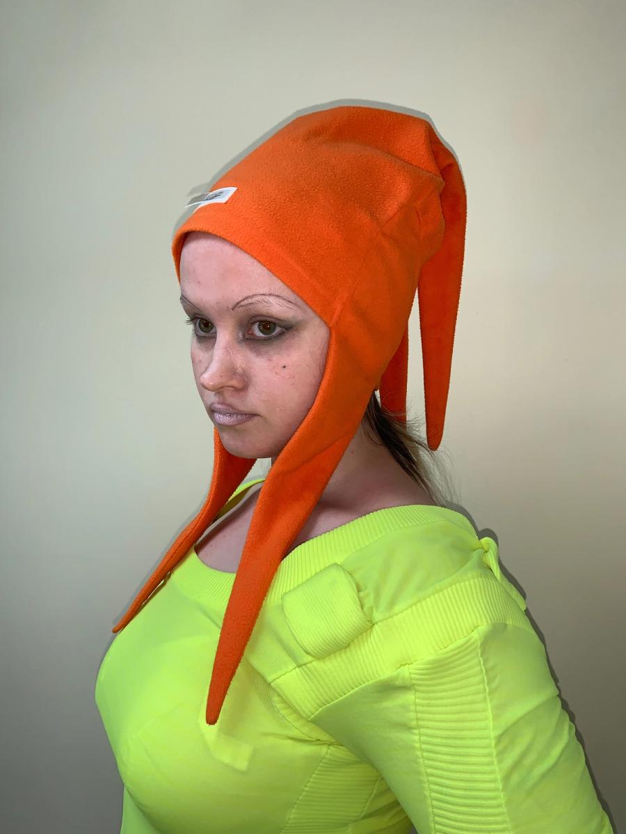 Fötus Orange Fleece Spike Hat