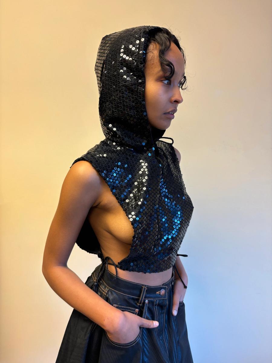 Franck Joseph Bastille Sequinned Dickie with Hood product image
