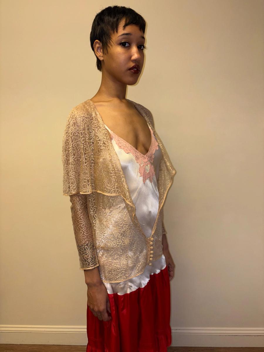 1920s Gold Lace Jacket product image