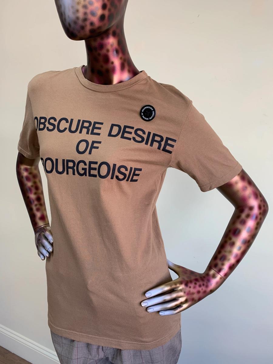 Obscure Desire of Bourgeoisie Logo Brown T-shirt product image