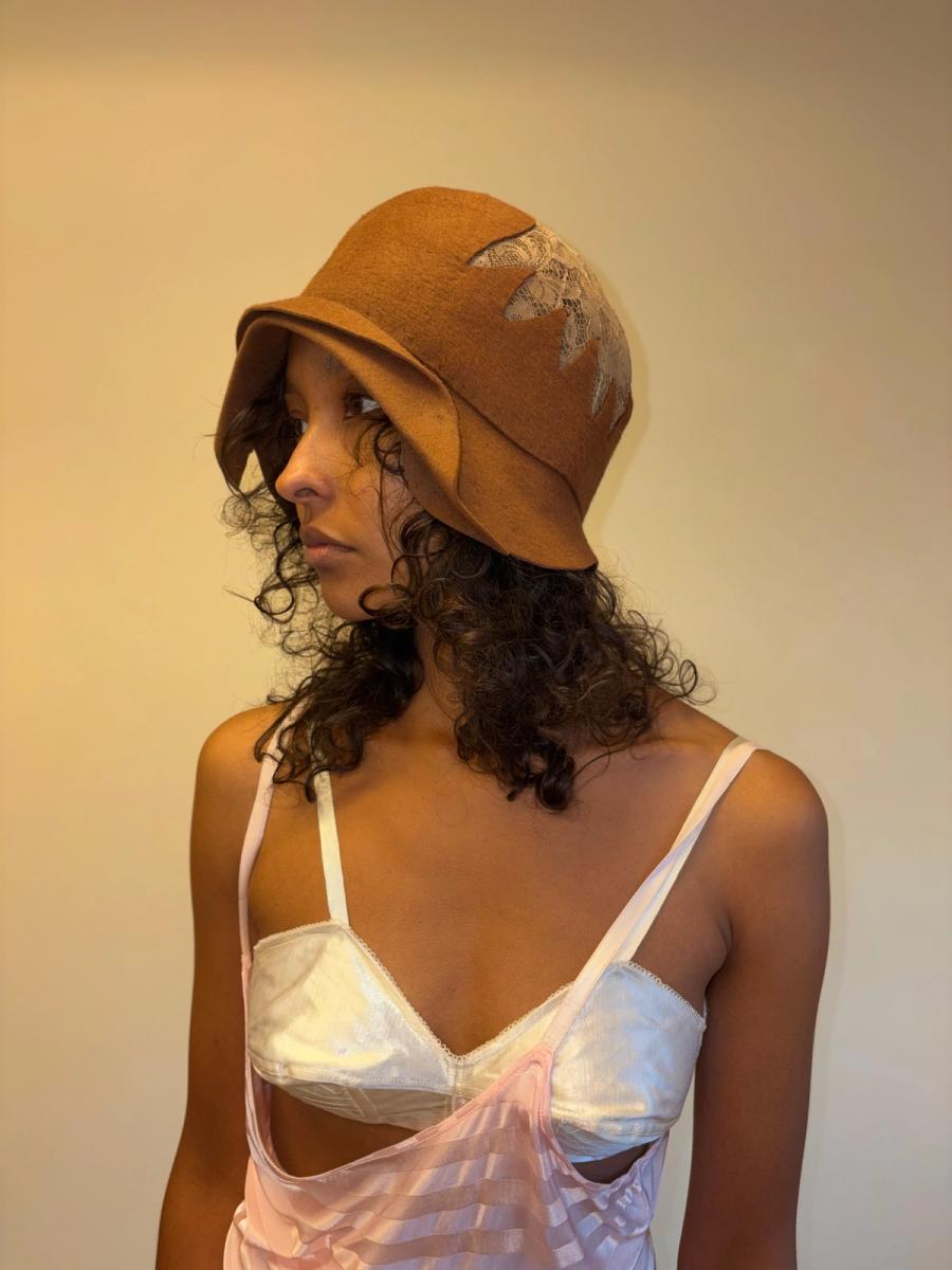 20s Lace Cutout Cloche Hat product image