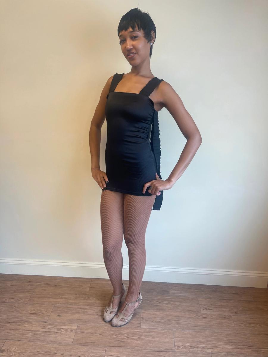 Emilio Cavallini Deadstock Micro-Mini Dress With Cape product image