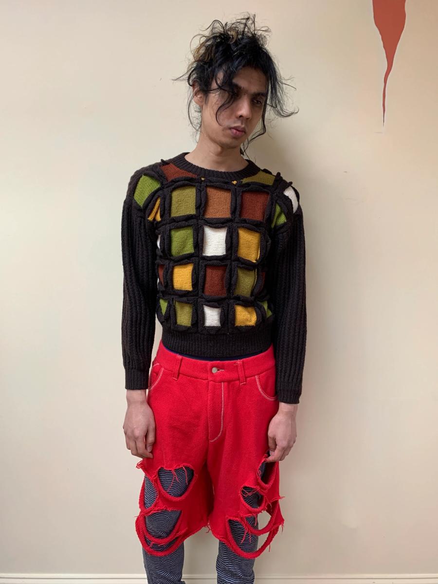 80s Issey Miyake Avant Garde Blocked Sweater product image