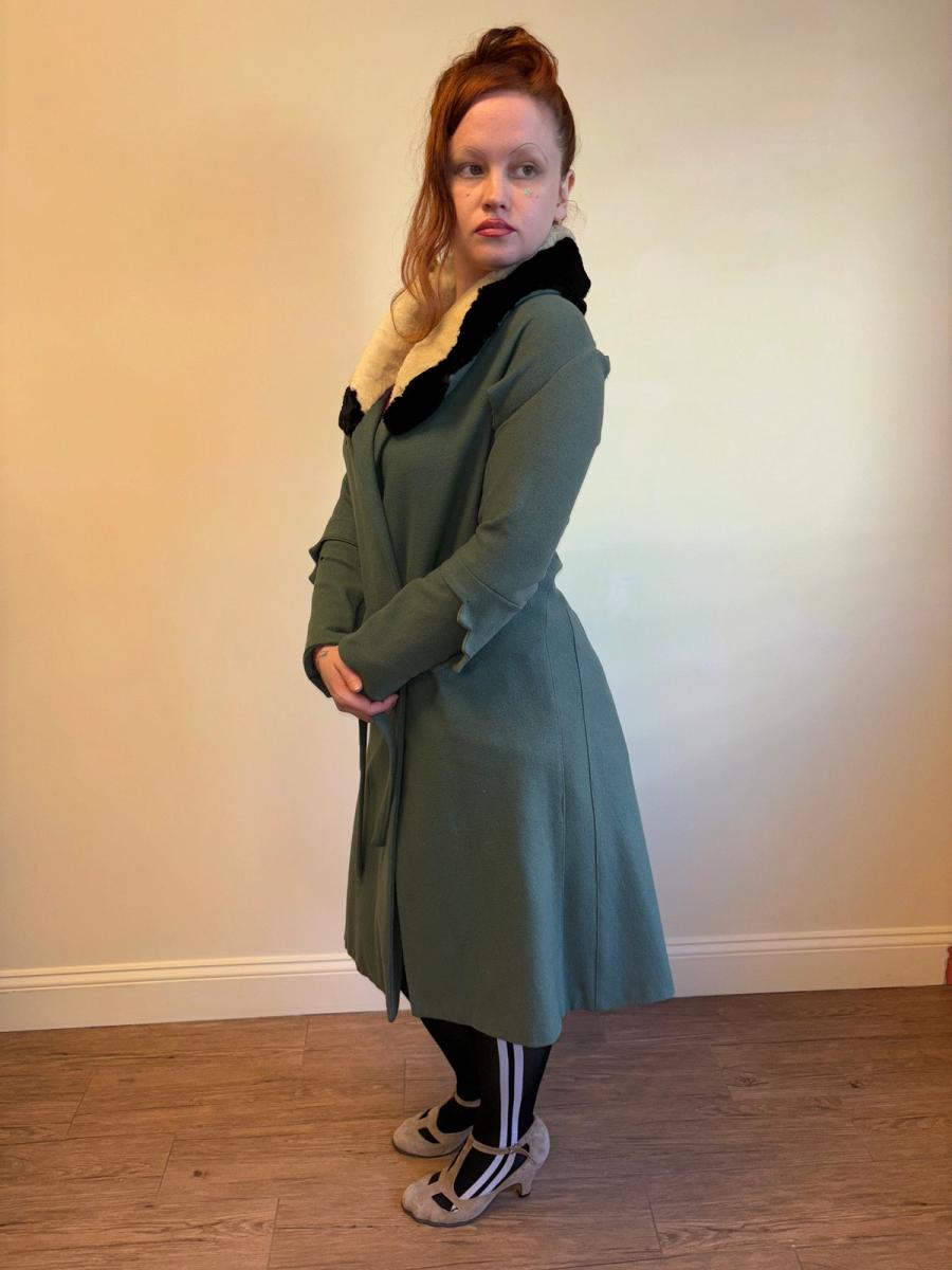 1920s or early 1930s Celadon Deco Coat  product image