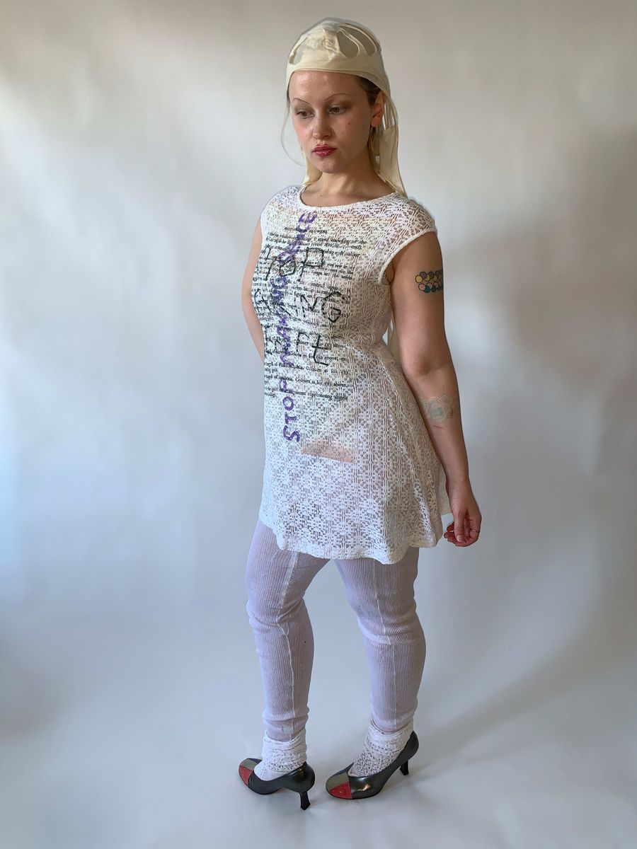 Nozomi Ishiguro "Stop Making Sense" Lace Minidress product image