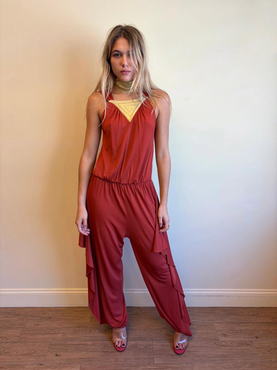 1978 Thierry Mugler Jumpsuit with Quilted Lamé Breastplate product image