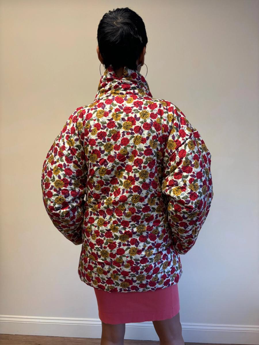 80s Norma Kamali Reversible Floral Coat product image