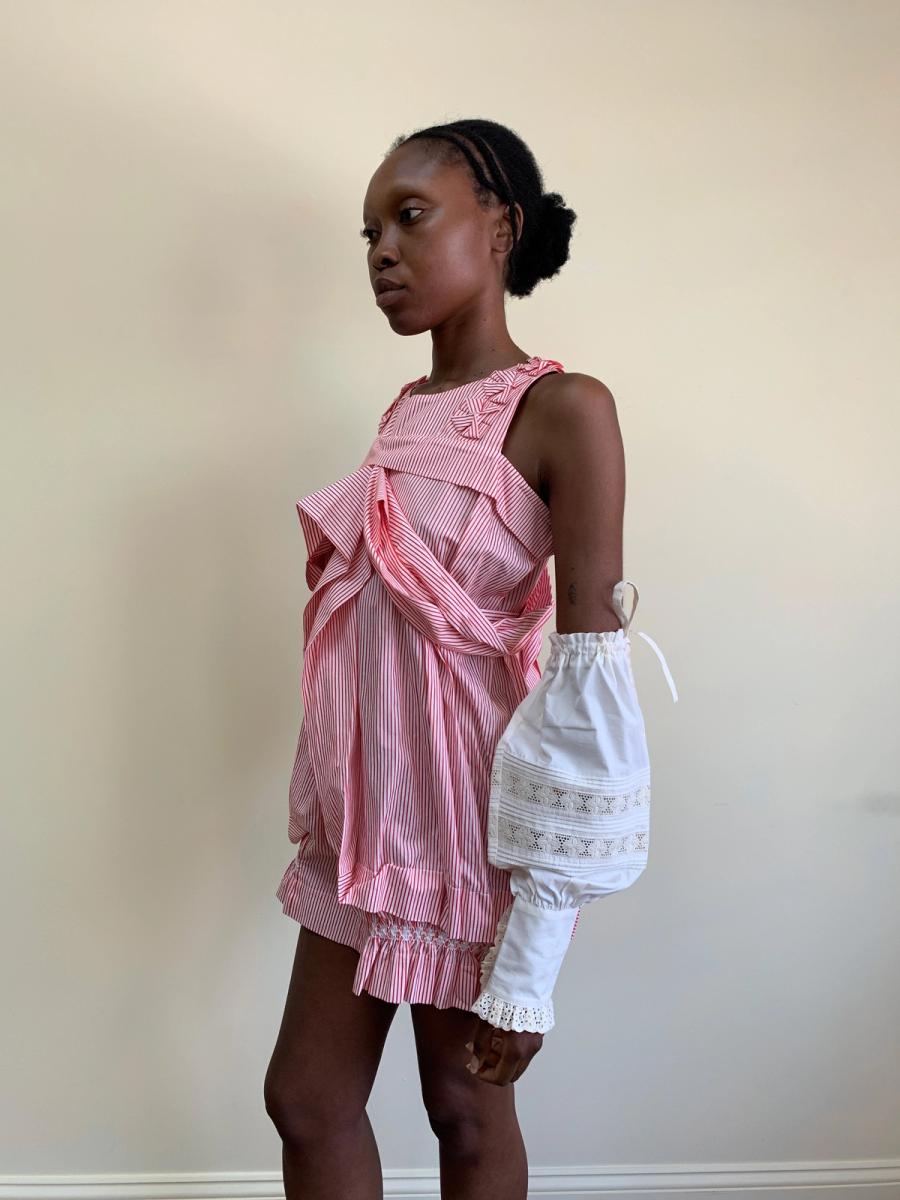 Bernhard Willhelm Candy Stripe Pleated Dress product image