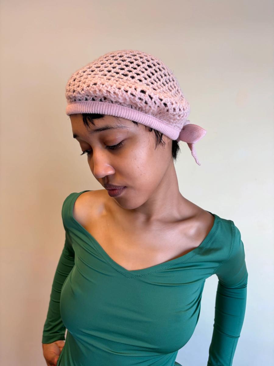 Sonia Rykiel Baby Pink Knit Beret product image