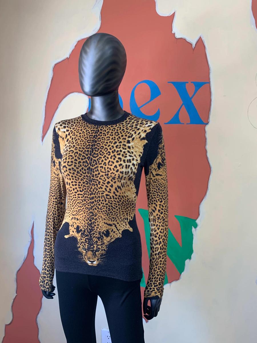 Jean Paul Gaultier Trompe L'oeil Leopard Pelt Top product image