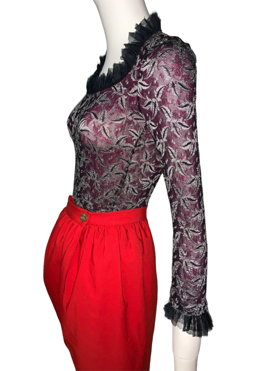 90s Vivienne Westwood Lace Stretch Portrait Top product image