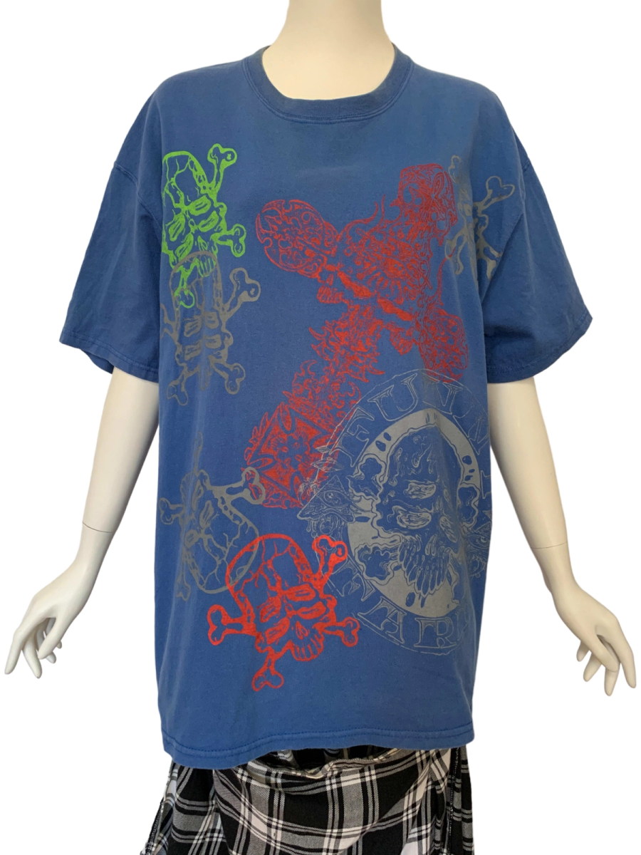 90s Funny Farm Skull And Cross T-shirt product image