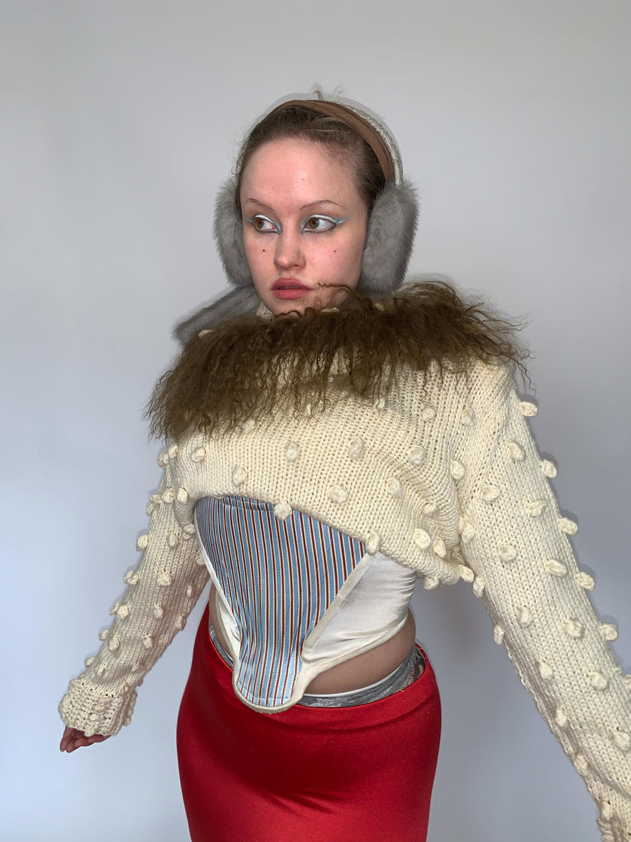 Kaneko Isao Mongolian Fur Trim Sweater product image