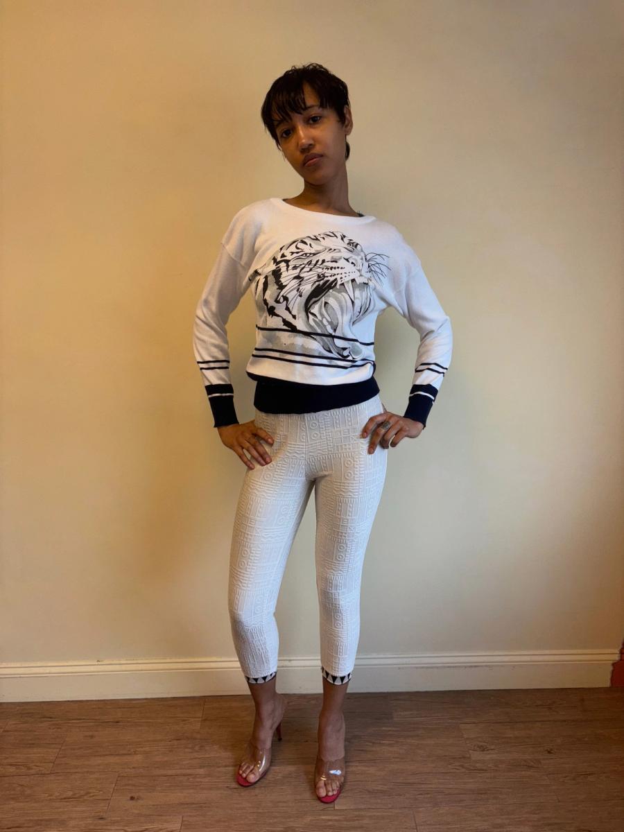 80s Krizia Hissing Big Cat Sweater product image