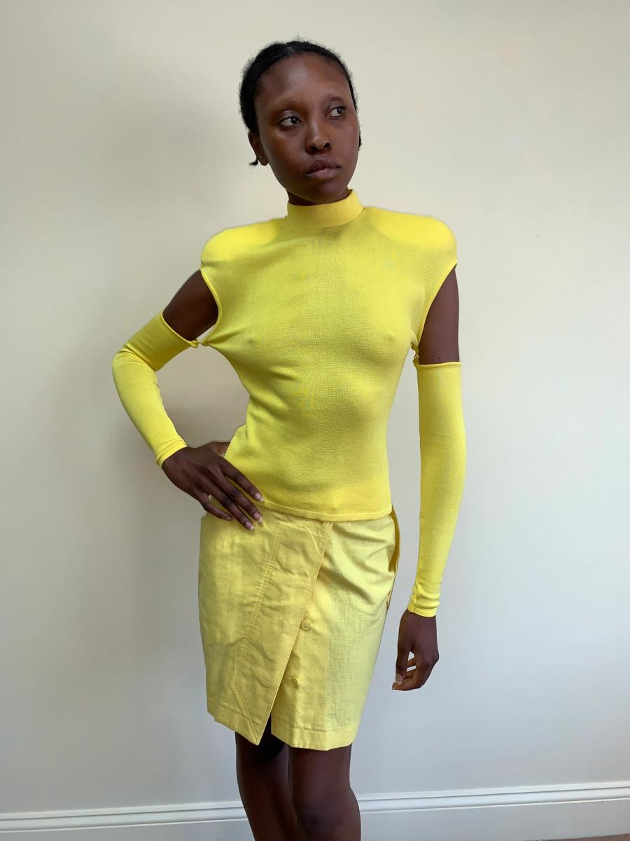 Thierry Mugler Late 80s- Early 90s Detached Arms Knit Top product image
