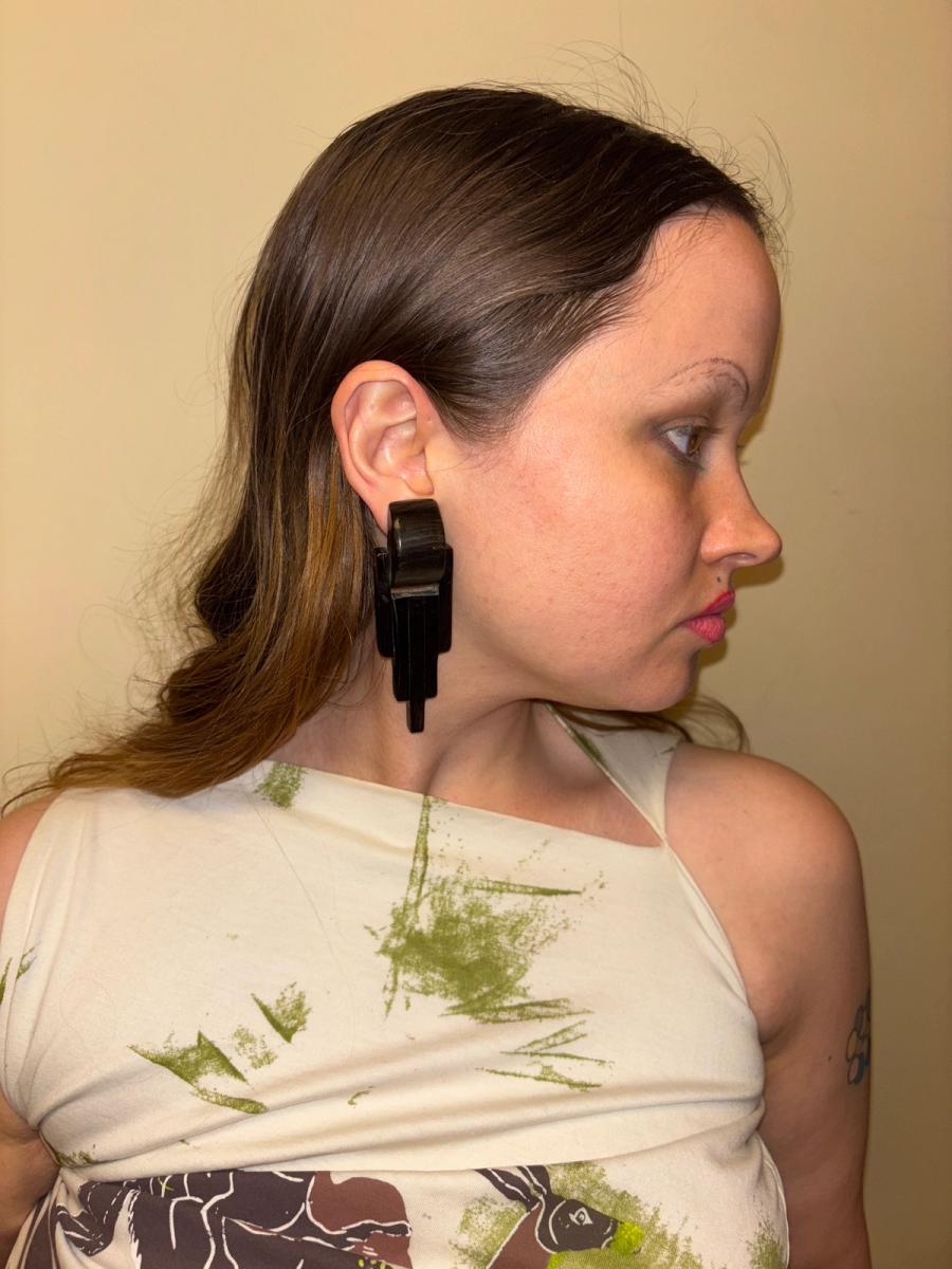 30s or 40s Bakelite Skyscraper Earrings product image