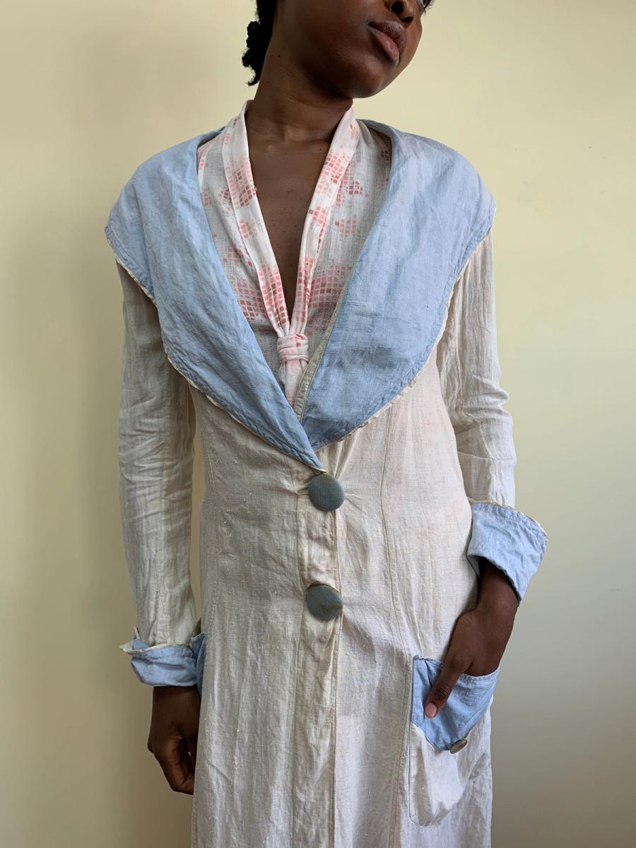 Edwardian Duster with Baby Blue Accents product image