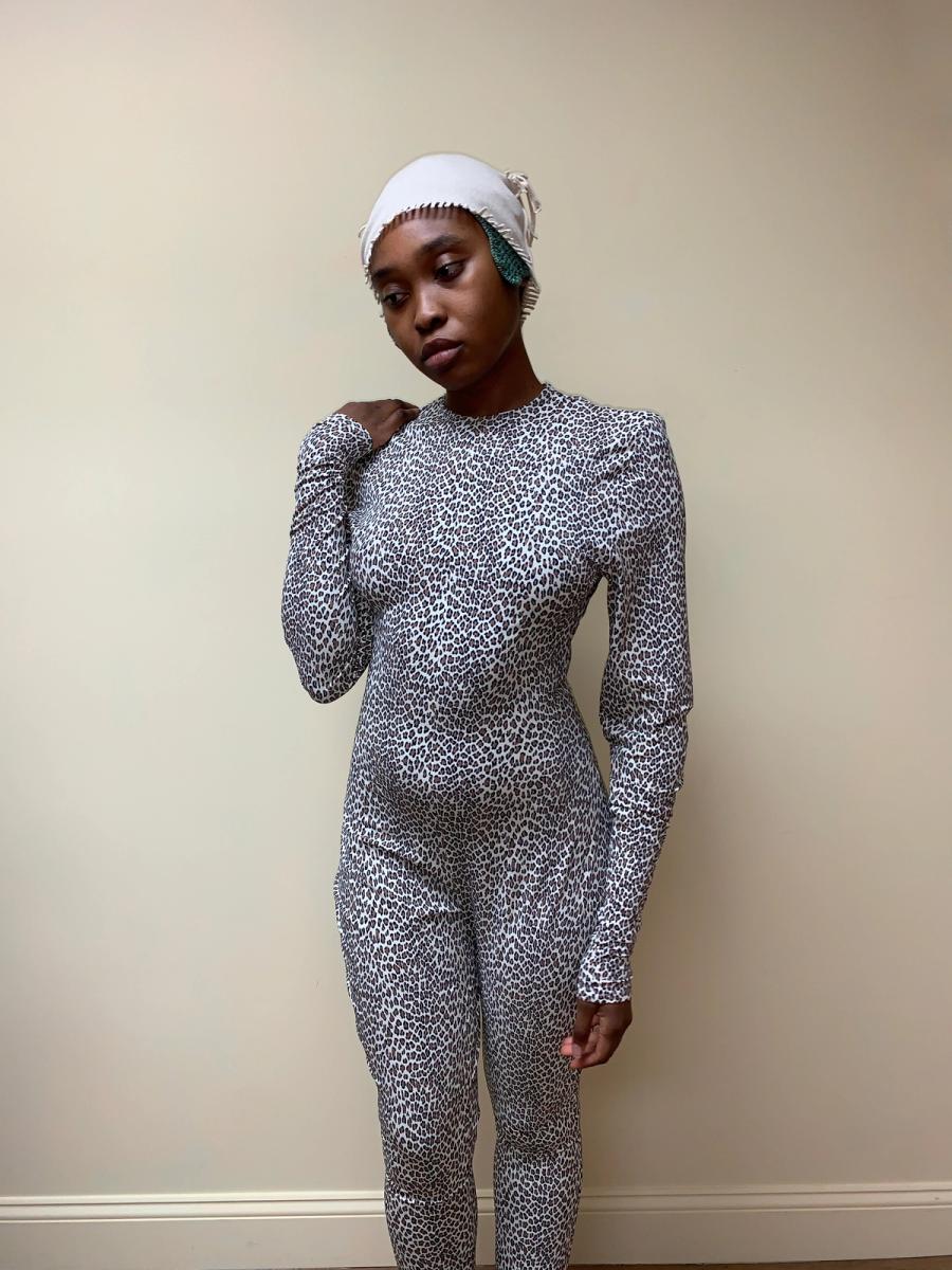 80s Norma Kamali Cheetah Print Bodysuit product image