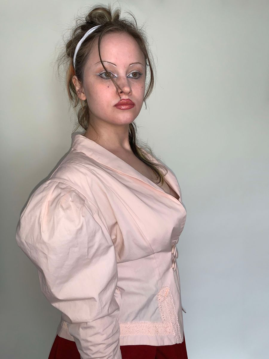 1980s Norma Kamali Jacket with Exaggerated Mutton Sleeves product image